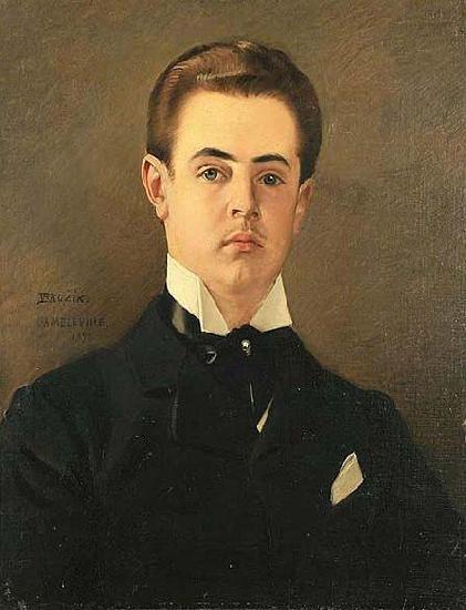 Vaclav Brozik A Portrait of the Artist Son, Maurice oil painting picture